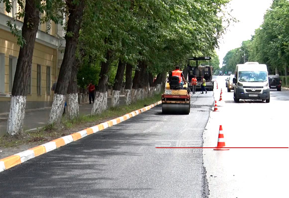 Новый асфальт на проспекте Мира